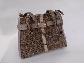 Handmade tweed handbag